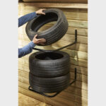 Lot de 2 supports range pneus pour ranger 4 pneus